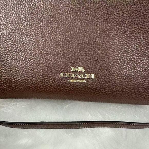 Coach Laurel Large Shoulder Bag Crossbody In Leather/Gold/Maple CY684 NWT - Picture 9 of 10
